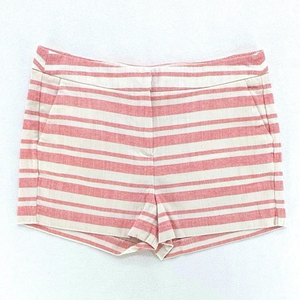 Artisan NY Shorts Womens 12 Red White Striped Coastal Nautical Preppy‎ Summer